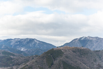 兵庫県　夕方の竹田城跡