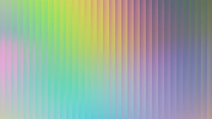 Gentle and soft abstract background with a beautiful pastel rainbow gradient on vertical lines. A calm and cheerful seamless loop animation for wellness or creative themes in 4K resolution.
- Powered by Adobe