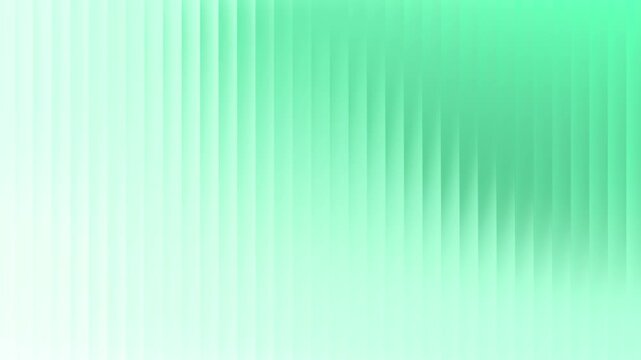 Clean and fresh abstract background with a soft mint green to white gradient on vertical lines. A calm, minimalist seamless loop animation for medical, health, or corporate themes in 4K.

