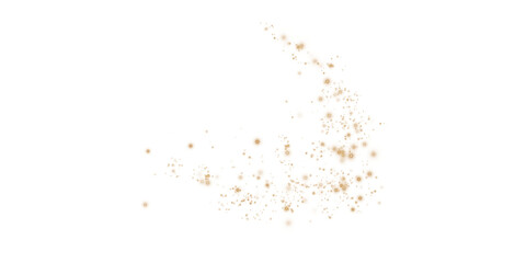 Gold Magical Glowing Particles, Burst with Confetti and Firework Spark Elements for Celebration Design