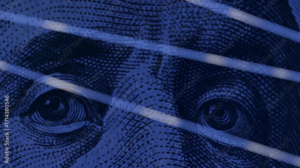 Wall mural a graph with a blue background and yellow lines. the graph is showing the price of a stock
