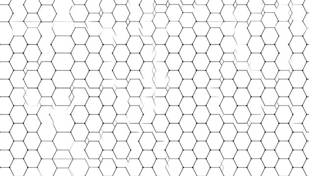 Abstract geometric pattern of interlocking hexagons