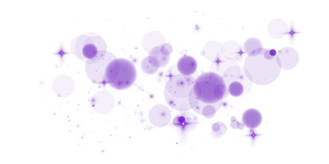 Purple Transparent Bokeh Light Background with Soft Blur and Holiday Sparkle for Elegant Abstract Design