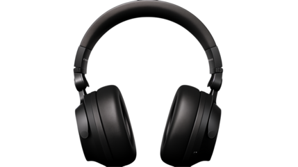 Immersive audio experience with sleek modern black over-ear headphones