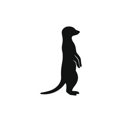 Meerkat upright side profile silhouette