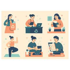 Daily Routine at Home — Working, Cooking & Fitness