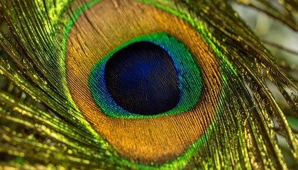 Close-up of peacock feather