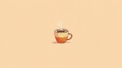 Warm coffee cup illustration