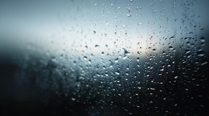 Water drops on glass