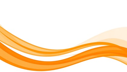 Obraz premium Abstract orange wavy lines on white background