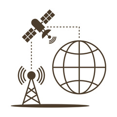 Satellite Communication Space Icon