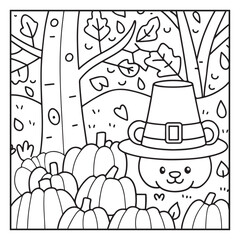 Thanksgiving Coloring Pages – Cute and Easy Holiday Designs with Turkeys, Pumpkins, Fall Leaves, and Harvest Scenes for Kids and Adults