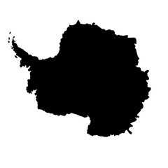 blind map of the continent of Antarctica © Iman