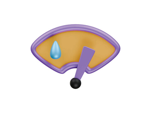 windsheild washer station icon 3d illustration render