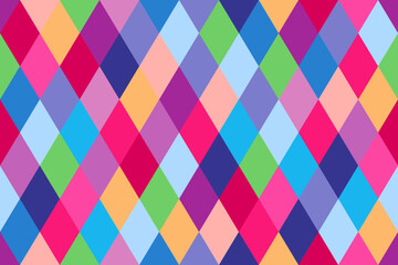 Geometric colorful diamond seamless pattern. Gift wrapping paper design