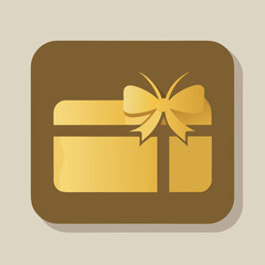 Golden gift card silhouette design