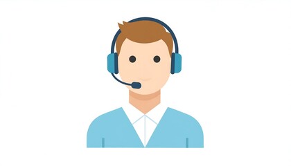 Cartoon customer service representative