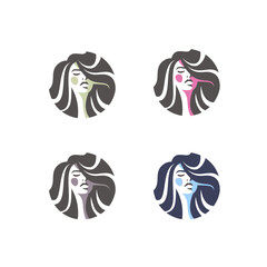 Female Face beauty logo