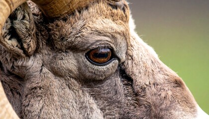 Close-up of a bighorn sheep's eye