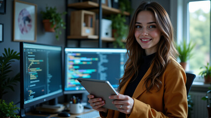 Fototapeta premium Professional Software Developer with Expertise in Coding