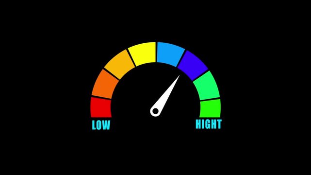 speedometer icon simple vector animation