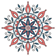 A captivating mandala design, showcasing intricate floral patterns and symmetrical shapes, creating a visually stunning and harmonious composition