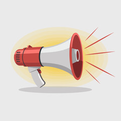megaphone on white background
