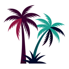 Minimalist graphic illustration of two stylized figures