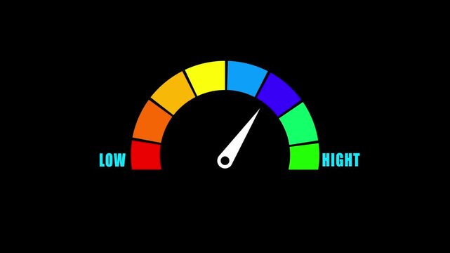 speedometer icon simple vector animation