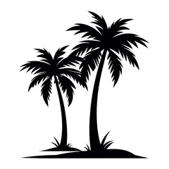 Minimalist illustration of two silhouetted figures in vibrant colors