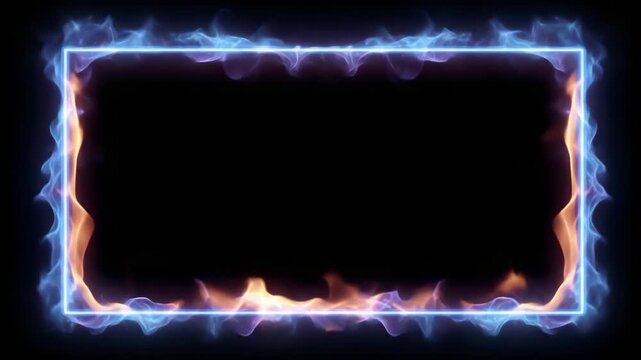 Creative flames frame animation for dynamic visuals and effects