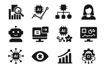 Interface icon application vision pattern vector workflow analysis analytics control ai