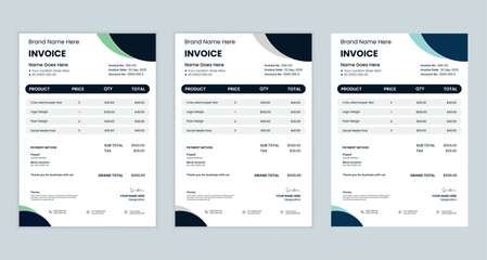 Creative Invoice Design for your business | Printable invoice design template