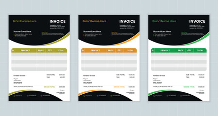 Creative Invoice Design for your business | Printable invoice design template