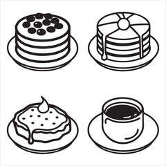 A Delicious Stack of Golden Pancakes with a Drizzle of Sweet Maple Syrup, a Fluffy and Stacked Breakfast Classic for a Cozy Morning