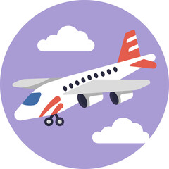 A vehicle designed for air travel, featuring wings and engines for flight.