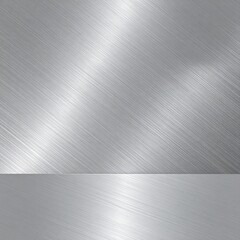 Silver chrome metallic background with metal banner in the center