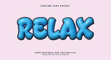 3d inflated text relax editable text effect template