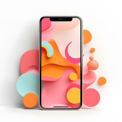 smart phone with colorful application icons