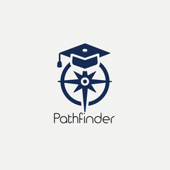 Pathfinder Guiding Education with Compass and Graduation Cap