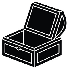fabric covered jewelry box vector icon