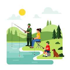 Family Fishing Trip A Perfect Summer Day by the Lake