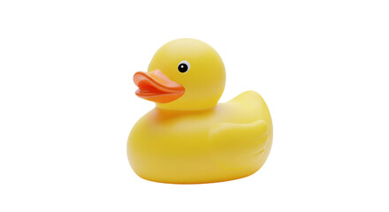 Isolated Rubber Duck Toy, a nostalgic bath time plaything for children and babies. Squeaky and fun
