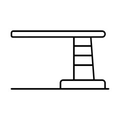 Line icon swimming pool springboard vector on a white background
Vector icon on a white background
