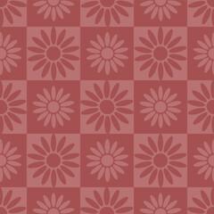 Seamless floral vector pattern with flowers and seasonal decorative elements