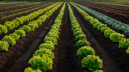 rows of lettuce