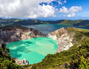 Obraz premium Crater Lake Aerial View