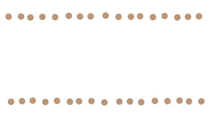 かわいい手描きドットラインのフレーム