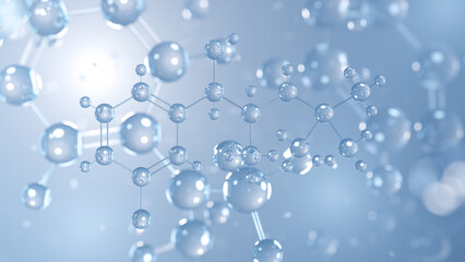 threohydrobupropion molecular structure 3d, antidepressant structural chemical formula view from a microscope