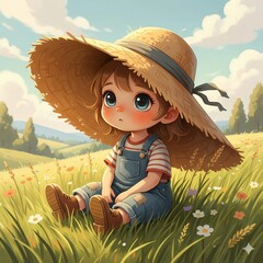 girl in a field